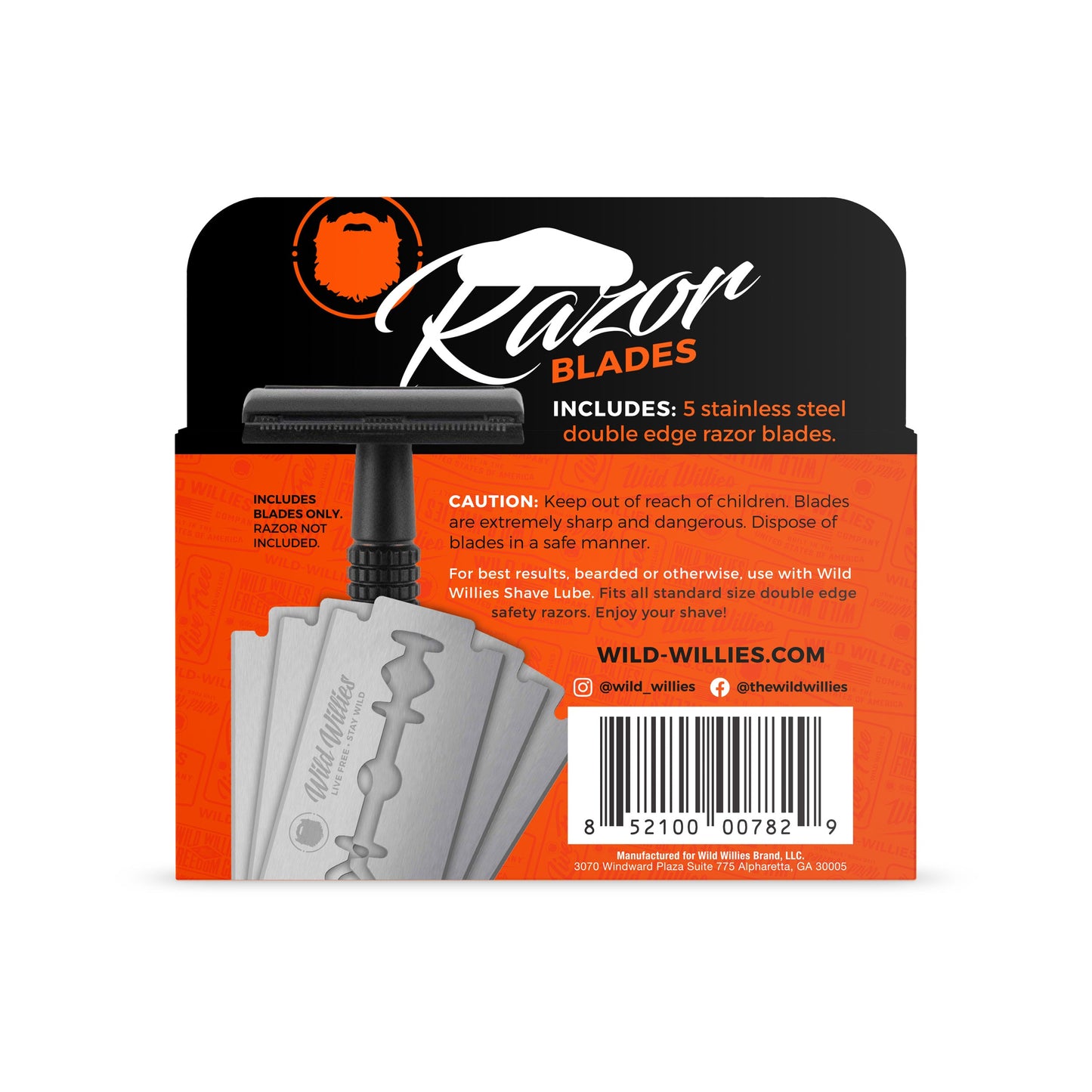 Razor Blades - 5 Pack Grooming Tools Wild Willies
