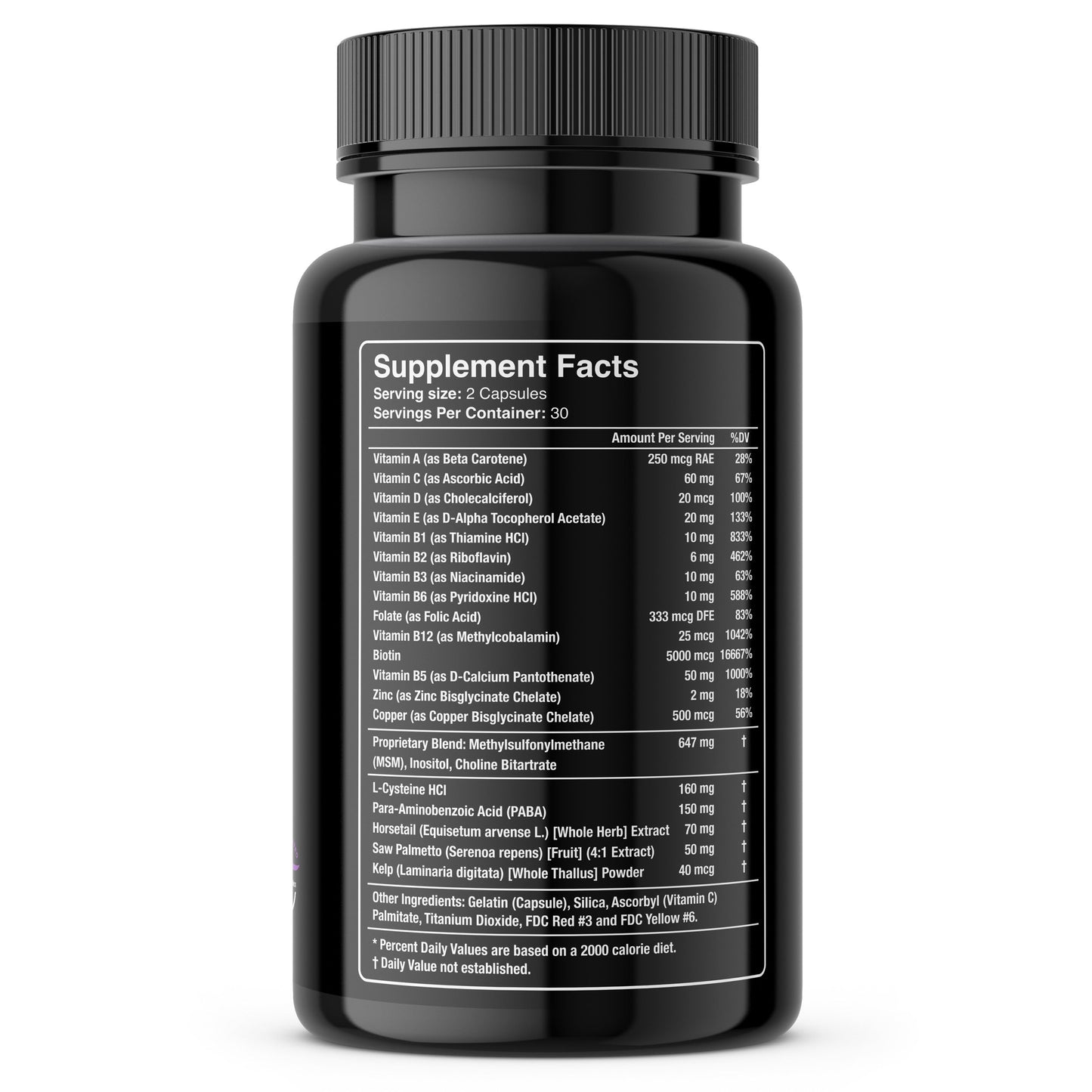 Wild-Willies Beard Growth Supplement Capsules - Ingredients