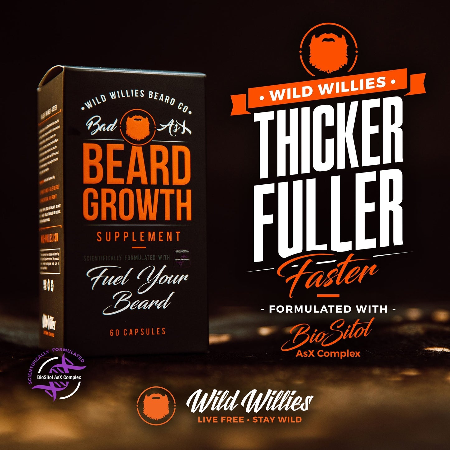 Wild-Willies Beard Growth Supplement - BioSitol