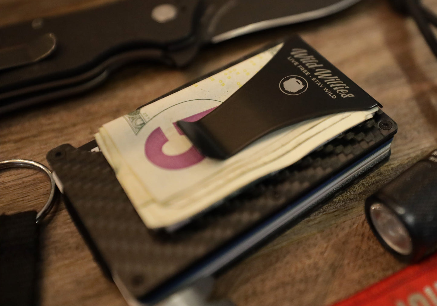 Black Aluminum & Carbon Fiber Wallet wallet Wild-Willies
