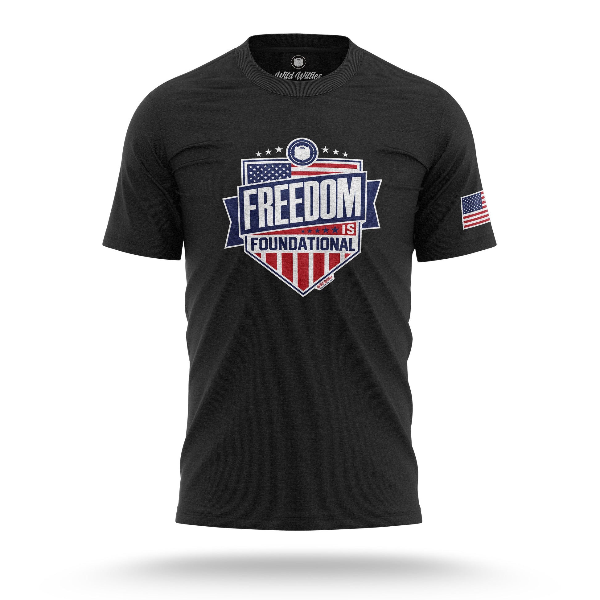 Freedom is Foundational - T-Shirt T-Shirt Wild-Willies S Black 