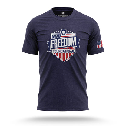 Freedom is Foundational - T-Shirt T-Shirt Wild-Willies S Navy 