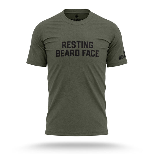 Resting Beard Face - T-Shirt T-Shirt Wild-Willies S Stone Gray 