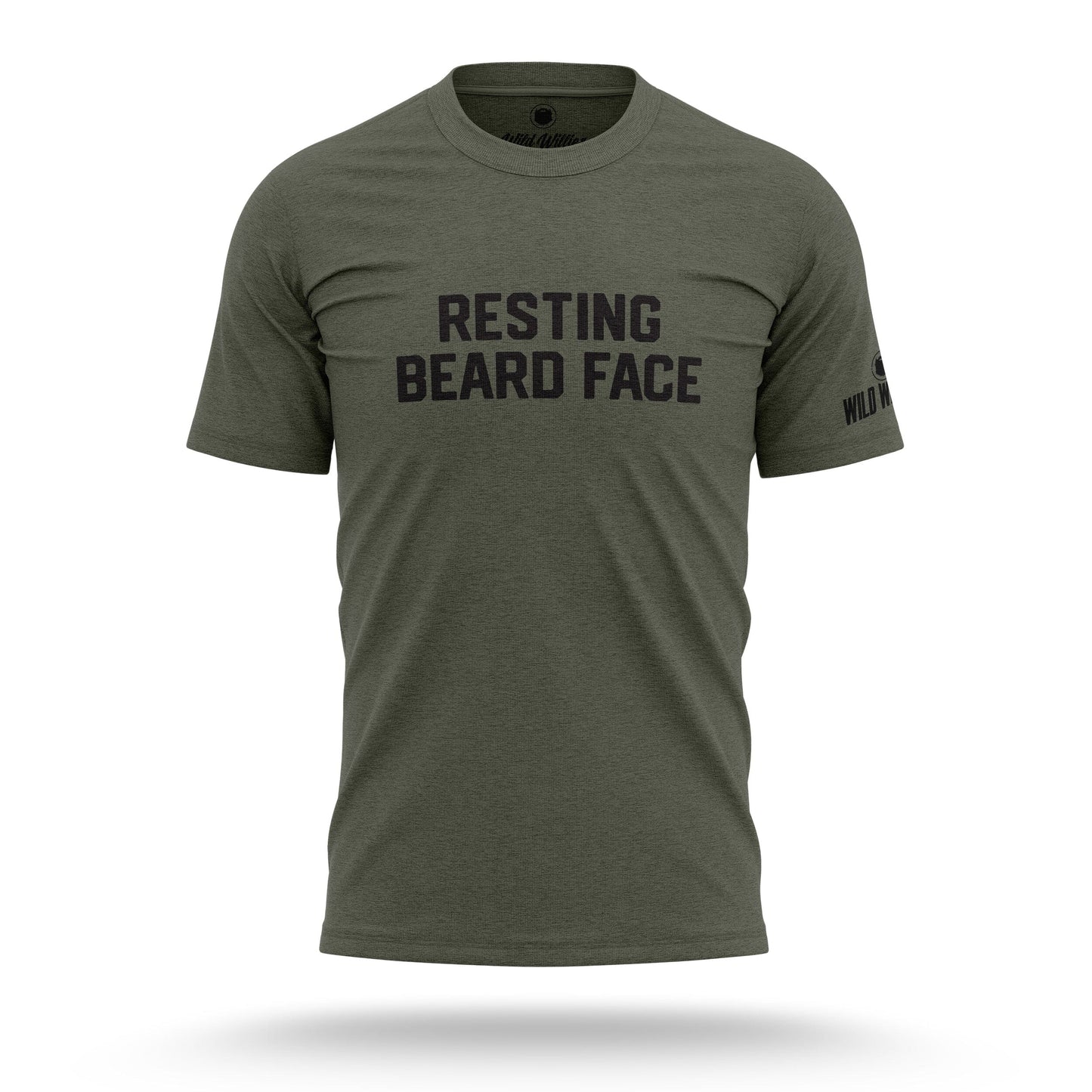 Resting Beard Face - T-Shirt T-Shirt Wild-Willies S Stone Gray